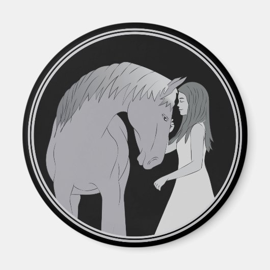 Pferdereiten Magnet (Vorne)