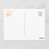 Pferdereiten mit der Postkarte eines Freundes (Rückseite)
