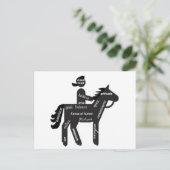 Pferdereiten, Motivierend Worte, Sport Postkarte (Stehend Vorderseite)