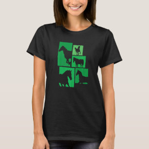 Pferdereiten Pferdesilhouette Reiter Pferderücken T-Shirt