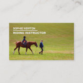 Pferdereiten-Portrait, Reitlehrer, Akademie Visitenkarte (Vorderseite)