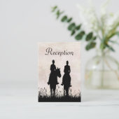 Pferdereiten Reitausflug Hochzeitskarte Begleitkarte (Stehend Vorderseite)