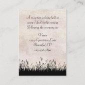 Pferdereiten Reitausflug Hochzeitskarte Begleitkarte (Rückseite)