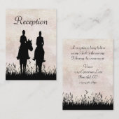 Pferdereiten Reitausflug Hochzeitskarte Begleitkarte (Vorne/Hinten)