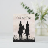 Pferdereiten Reitausflüge Hochzeit Sichern Sie das Save The Date (Stehend Vorderseite)