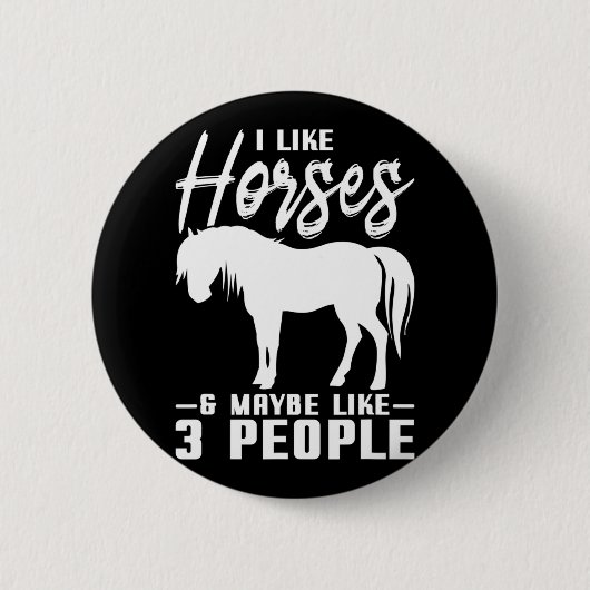 Pferdereiten Reiten Geschenk Pferd Button (Vorderseite)