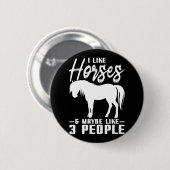 Pferdereiten Reiten Geschenk Pferd Button (Vorne & Hinten)