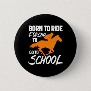 Pferdereiten Reiten Reiten Cowboy Kuh Button