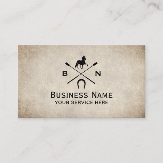 Pferdereiten Reiten Reiten Vintages Pferd Visitenkarte (Vorderseite)