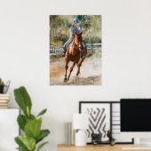 Pferdereiten Reitsport Canvas Print Poster (Heimbüro)