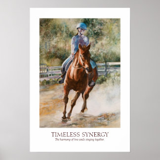 Pferdereiten Reitsport Teamwork Synergie Print Poster