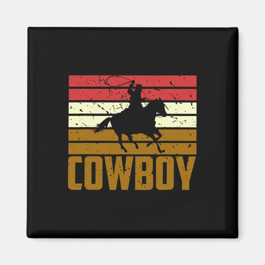 Pferdereiten Rodeo Texas Geschenk Cowboy Magnet (Vorne)