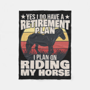 Pferdereiten - Ruhestandsplan - Reiten Fleecedecke