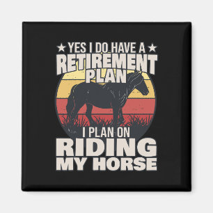 Pferdereiten - Ruhestandsplan - Reiten Magnet