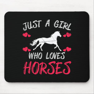 Pferdereiten Tierpferd Lover Girls - Reiten Mousepad