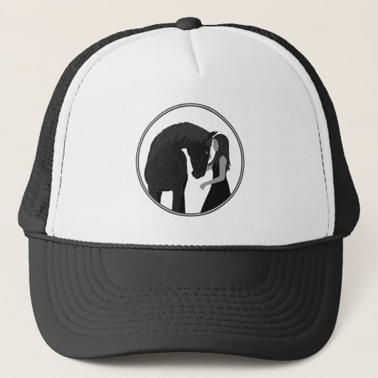 Pferdereiten Truckerkappe (Vorderseite)