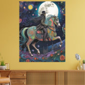 Pferdereiten um Mitternacht auf Vollmond Leinwanddruck (Insitu (Wohnzimmer))