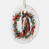 Pferdereiten Weihnachtskranz Festlich Keramik Ornament (Rechts)