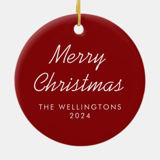 Pferdereiten Weihnachtskranz Festlich Keramik Ornament (Hinten)