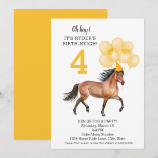 Pferdereiten zum Geburtstag //Oh, Hay Es ist dein  Einladung