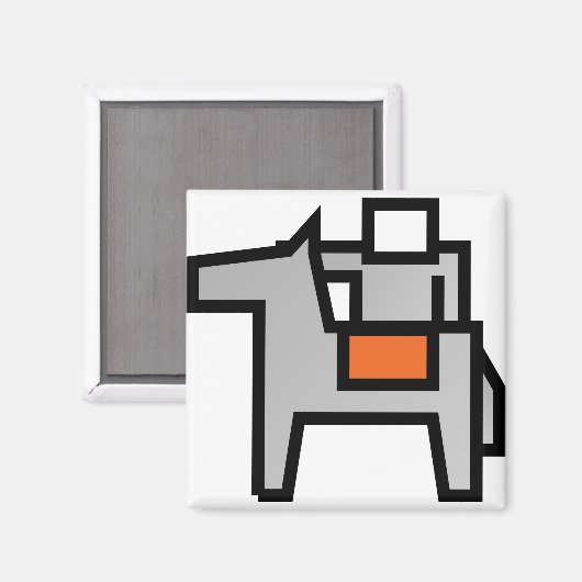 Pferdereiter 1 magnet (Vorderseite/Rückseite)