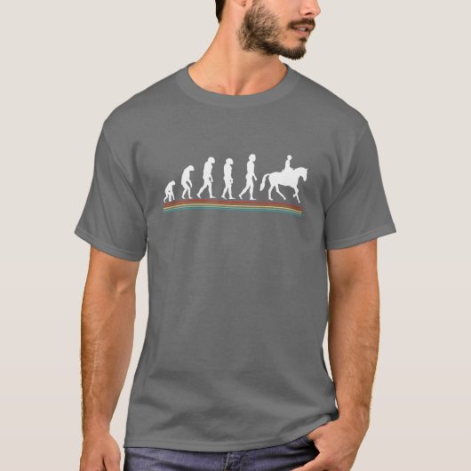 Pferdereiter - Evolution eines Pferderenners - Fun T-Shirt (Vorderseite)
