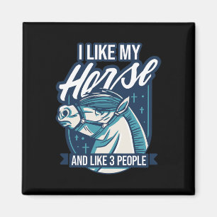 Pferdereiter - Ich mag mein Pferd & Amp; 3 Persone Magnet