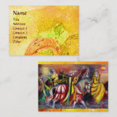 PFERDEREITER IN Glitzern IN Hellgelbgold Visitenkarte (Vorne/Hinten)