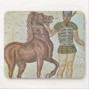 Pferdereiter in laufenden Farben Mousepad