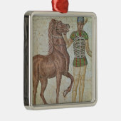 Pferdereiter in laufenden Farben Ornament Aus Metall (Rechts)