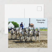 Pferdereiter in Ungarn Postkarte (Vorne/Hinten)