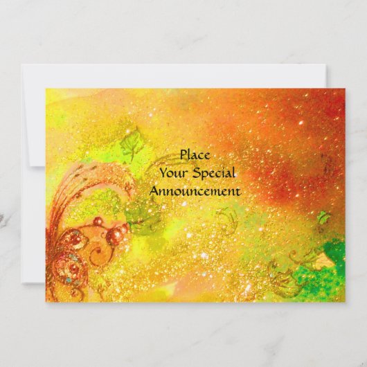 PFERDEREITER, MUSIK IN DER NACHT, gelbe Glitzern Ankündigung (Rückseite)