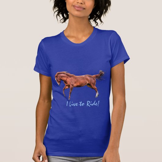 Pferdereiter Pferdedesigner T-Shirt (Vorderseite)