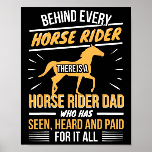 Pferdereiter - Vater Daddy Father Daughter - Horse Poster