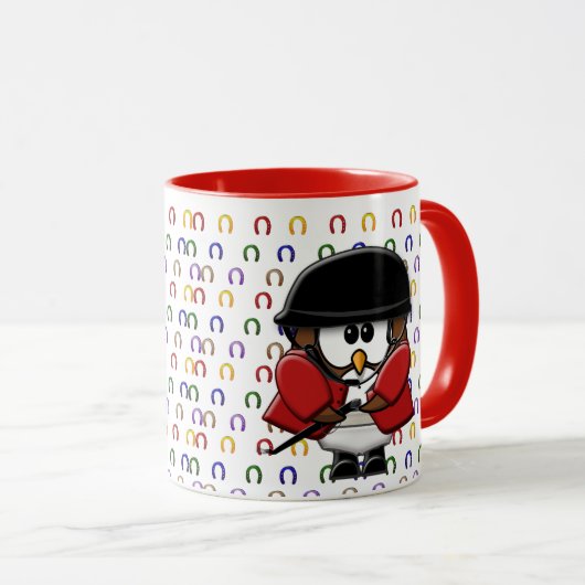 Pferdereitereule Tasse (VorderseiteRechts)