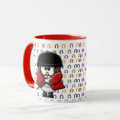 Pferdereitereule Tasse (Vorderseite Links)
