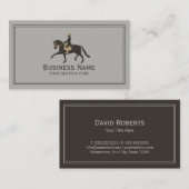 Pferdereitgoldberufliches Reiterpferdeartiges Visitenkarte (Vorne/Hinten)