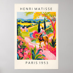Pferdereitposter, Druck im Stil der Mitte des 20. Poster