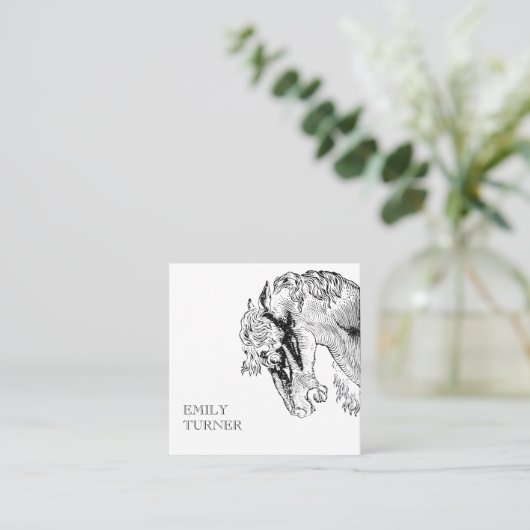 Pferderennbahn Quadratische Visitenkarte (Stehend Vorderseite)