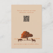 Pferderennbahn-Zaun Eichenpferde Hochzeit Begleitkarte (Rückseite)