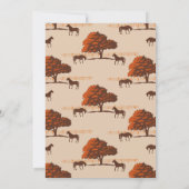 Pferderennbahn-Zaun Eichenpferde Hochzeit Einladung (Rückseite)