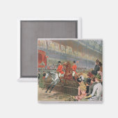 Pferderennen, 1886 magnet (Vorderseite/Rückseite)