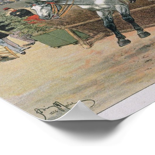 Pferderennen, 1886 poster (Ecke)