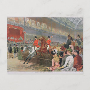 Pferderennen, 1886 postkarte