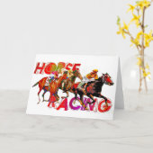 Pferderennen-Aktion Karte (Gelbe Blume)