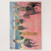 Pferderennen am Strand in Französisch-Polynesien Puzzle (Vertikal)