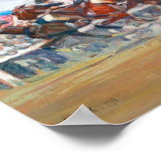 Pferderennen | Angelo Jank Poster (Ecke)