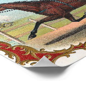 Pferderennen auf Rädern Vintag Pferderennen Poster (Ecke)