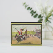 Pferderennen auf Thread Spools Postkarte (Stehend Vorderseite)