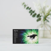 Pferderennen; Cool Visitenkarte (Stehend Vorderseite)